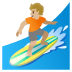 🏄🏼 person surfing: medium-light skin tone display on Google